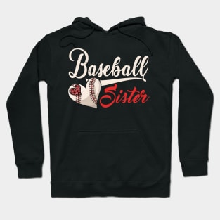 Proud Baseball Sister Of A Baseball Player Sis Hoodie